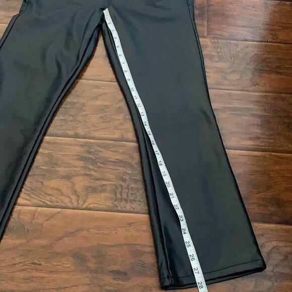 Mother The Insider Ankle Black Faux Leather Cropped Pants Modern NWT - Picture 10 of 16